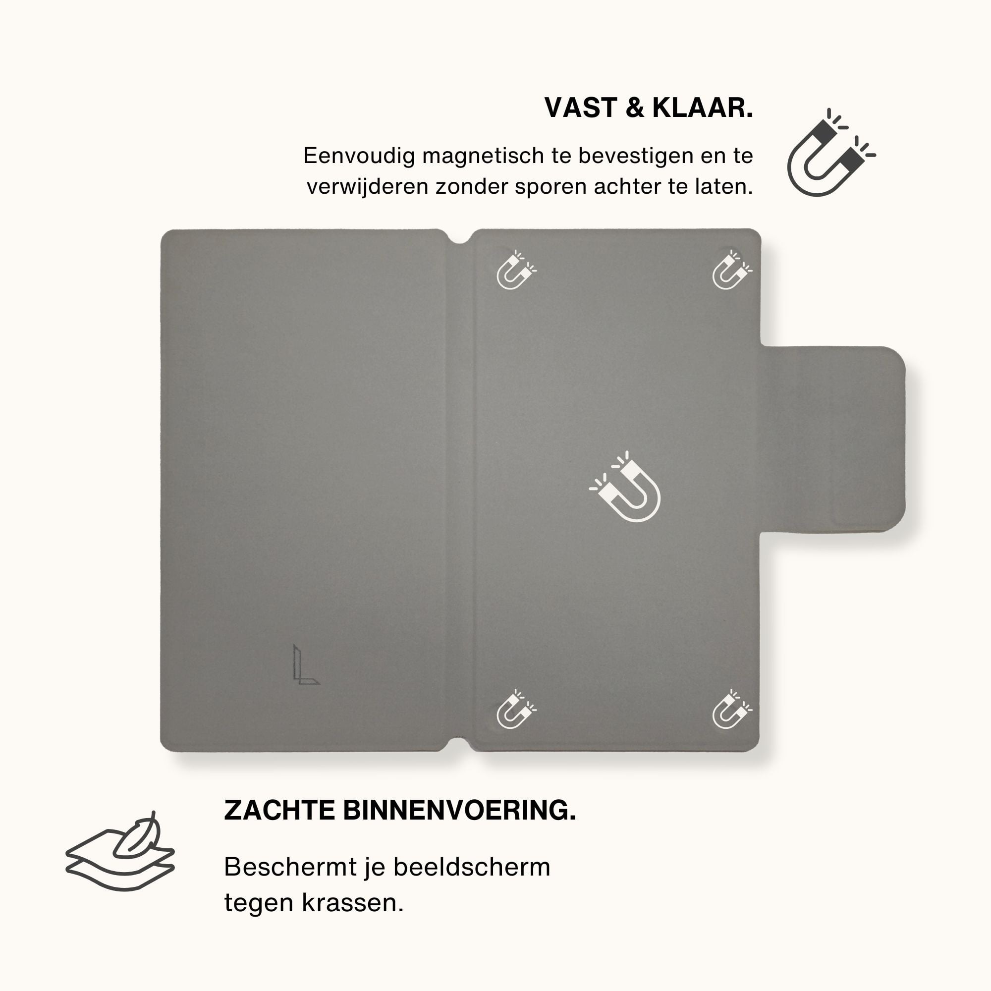 ReMarkable Paper Pro Move Slim magnetisch sleepcover PU leer hoes - Zwart