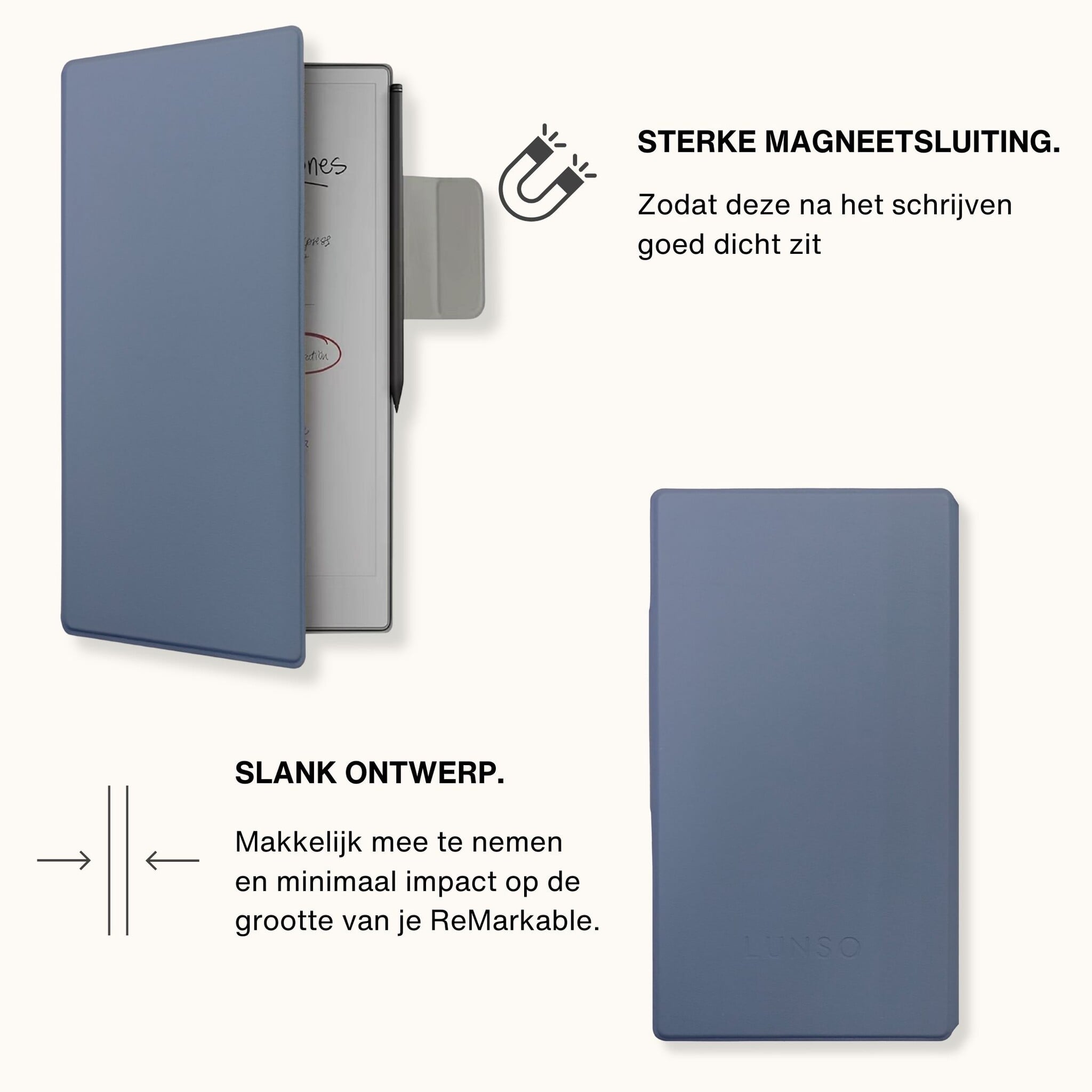 ReMarkable Paper Pro Move Slim magnetisch sleepcover PU leer hoes - Lavendel