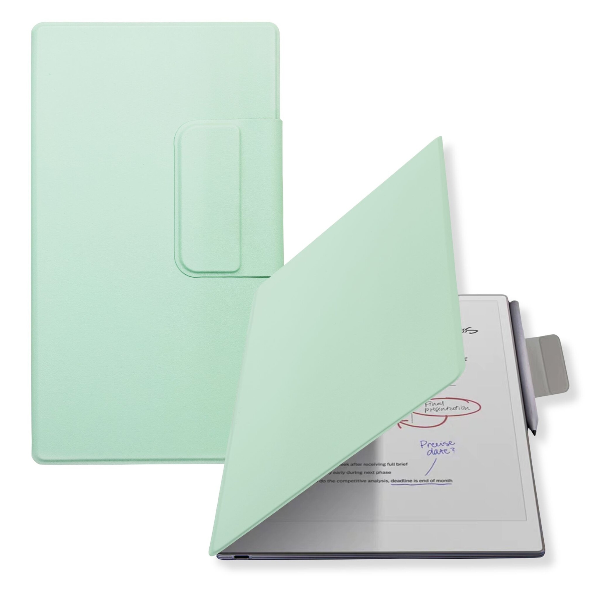 ReMarkable Paper Pro Move Slim magnetisch sleepcover PU leer hoes - Groen