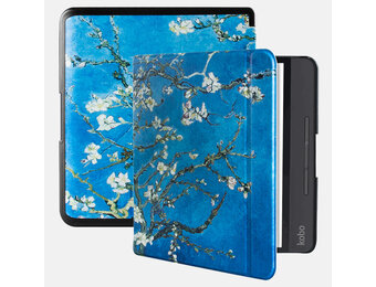 Lunso Kobo Libra H20 hoes (7 inch) - sleepcover - Van Gogh Amandelbloesem