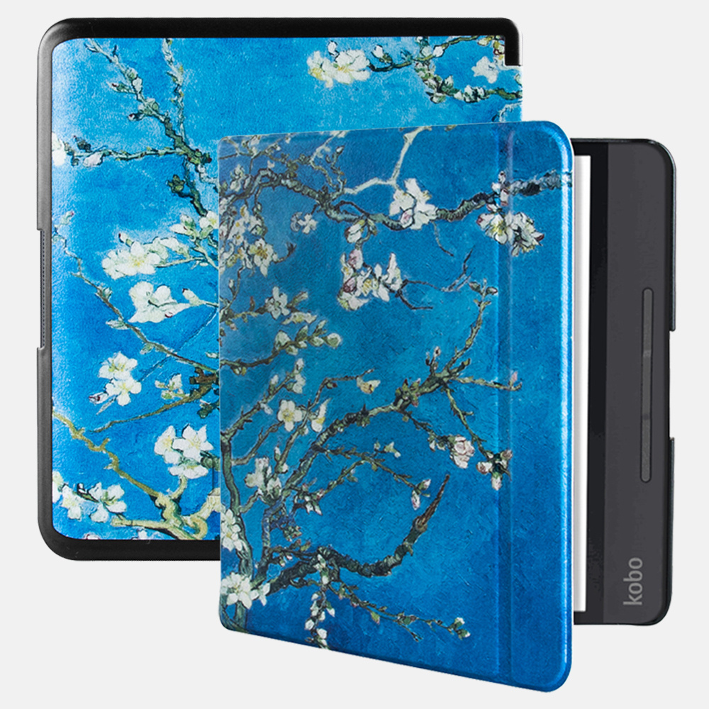 Kobo Libra H20 hoes (7 inch) Sleepcover - Van Gogh Amandelbloesem