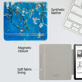 Kobo Libra H20 hoes (7 inch) Sleepcover - Van Gogh Amandelbloesem