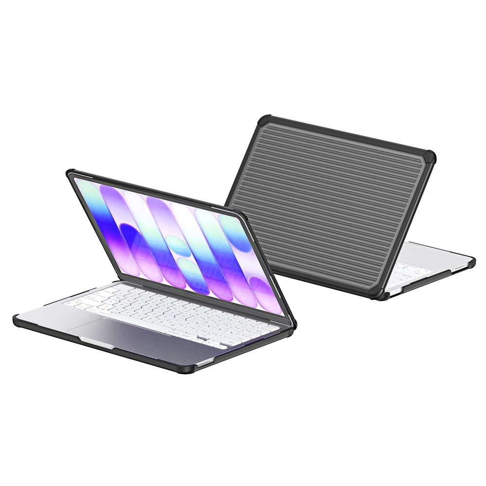 MacBook Neo Armor Pattern cover hoes - Zwart