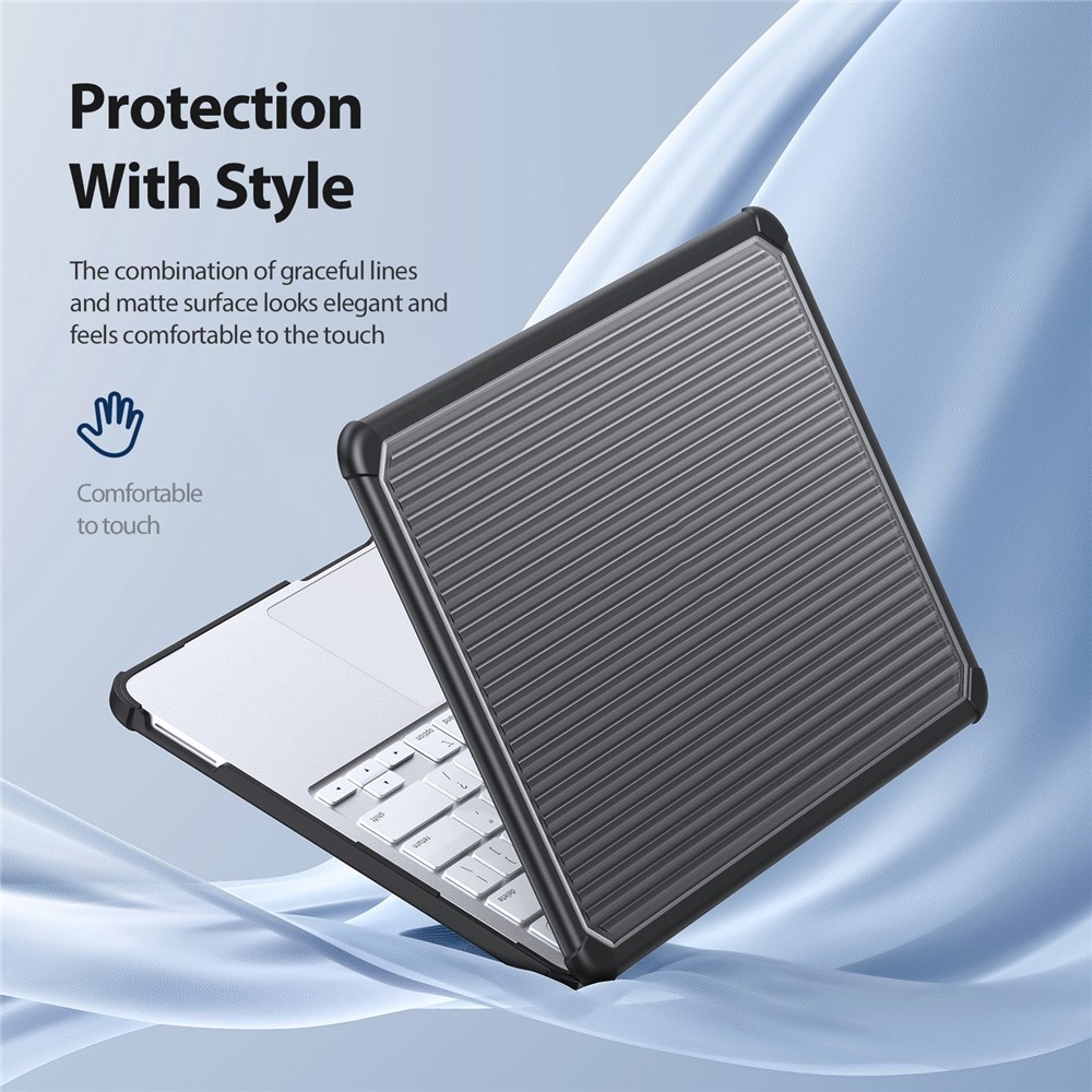 MacBook Neo Armor Pattern cover hoes - Zwart