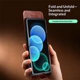 Samsung Galaxy Z Flip 8 leren Flipcase hoesje - Donkerbruin
