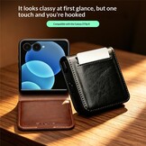 Samsung Galaxy Z Flip 8 leren Flipcase hoesje - Zwart