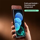 Samsung Galaxy Z Flip 8 leren Flipcase hoesje - Zwart