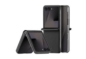 Dux Ducis Samsung Galaxy Z Flip 8 Leren hoes - backcover - Zwart