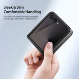 Samsung Galaxy Z Flip 8 Leren hoes Backcover - Zwart