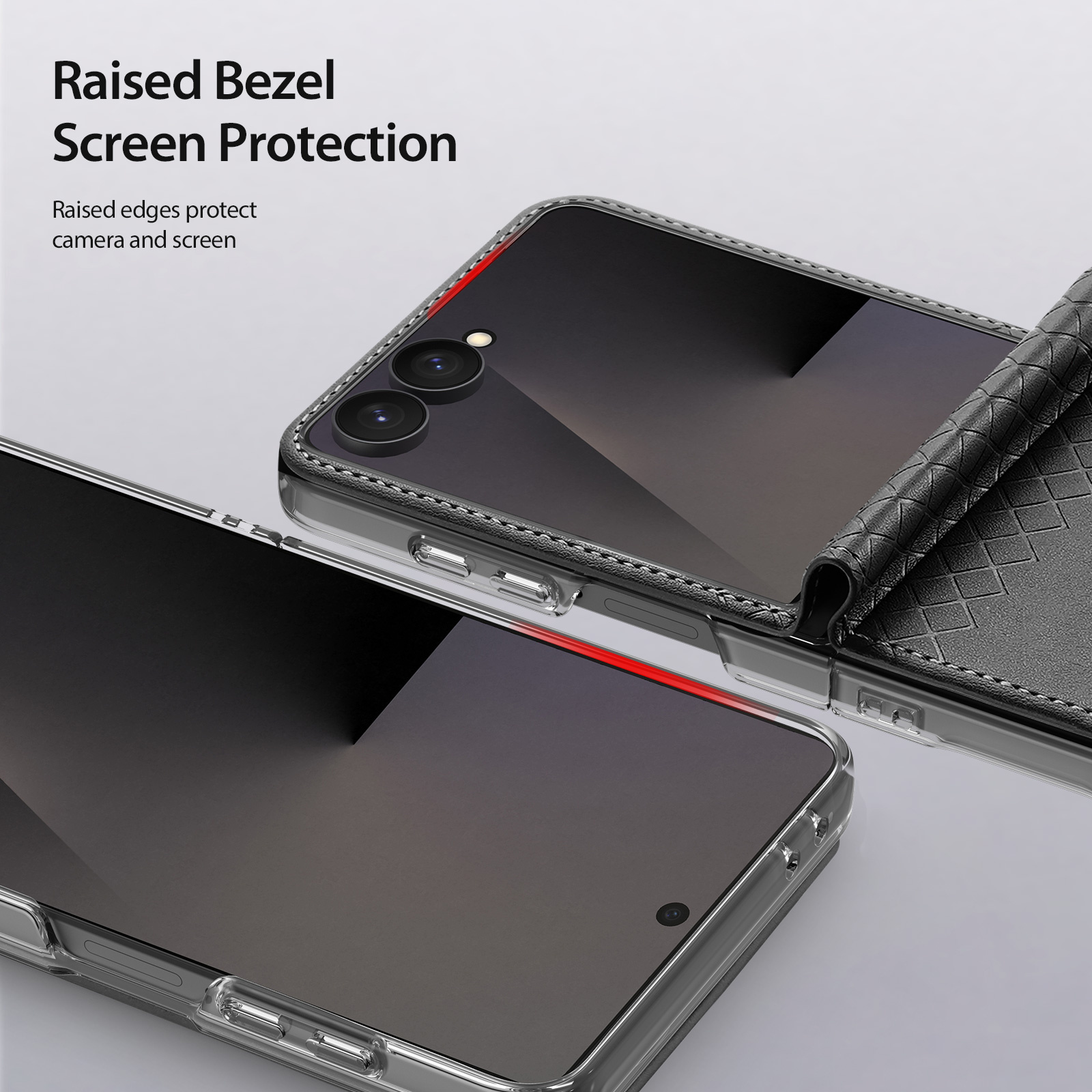 Samsung Galaxy Z Flip 8 Leren hoes Backcover - Zwart