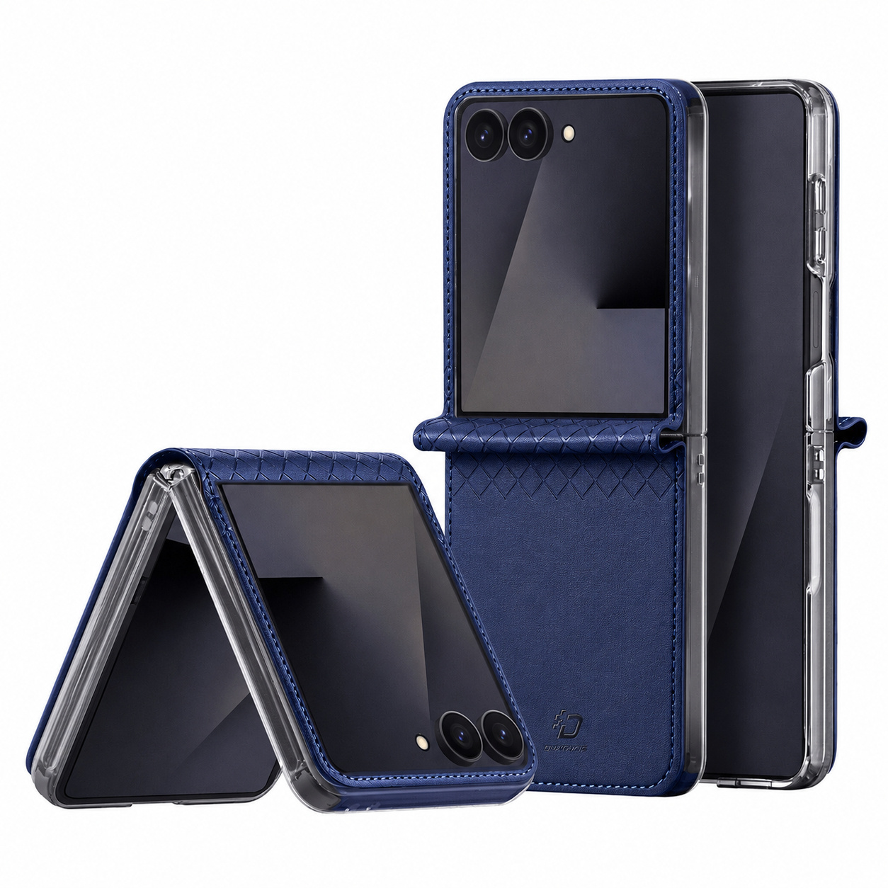 Samsung Galaxy Z Flip 8 Leren hoes Backcover - Donkerblauw