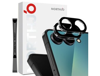 NORTHJO (2 stuks) Samsung Galaxy Z Flip 8 Full cover camera glas - Lens tempered glass - Zwart