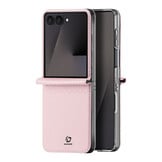 Samsung Galaxy Z Flip 8 Leren hoes Backcover - Lichtroze