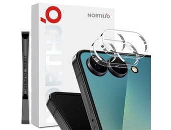 NORTHJO (2 stuks) Samsung Galaxy Z Flip 8 Full cover camera glas - Lens tempered glass - Transparant