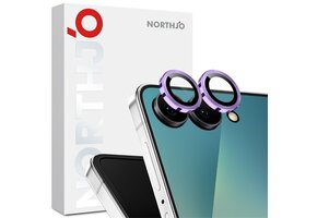 NORTHJO Samsung Galaxy Z Flip 8 camera Lens protector - Metalen ringen - Paars