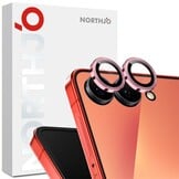 Samsung Galaxy Z Flip 8 camera lens protector – Metalen Ringen – Roze