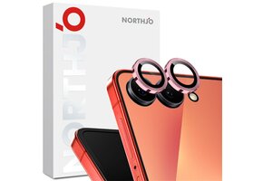 NORTHJO Samsung Galaxy Z Flip 8 camera Lens protector - Metalen ringen - Roze