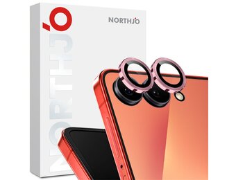 NORTHJO Samsung Galaxy Z Flip 8 camera Lens protector - Metalen ringen - Roze