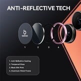 Samsung Galaxy Z Flip 8 camera lens protector – Metalen Ringen – Roze
