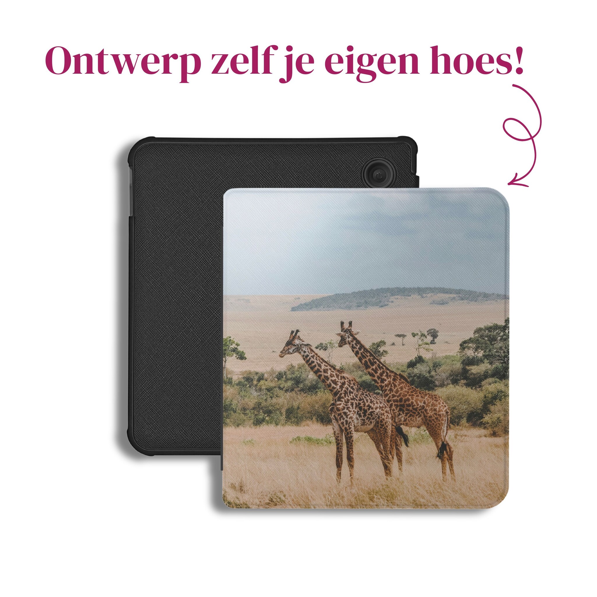 Ontwerp je eigen hoes Maak je eigen Kobo Libra Colour (7 inch) sleepcover hoesje