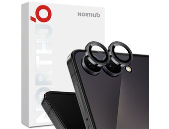 NORTHJO Samsung Galaxy Z Flip 8 camera Lens protector - Metalen ringen - Zwart