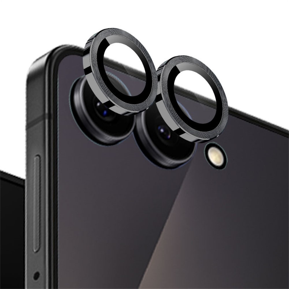 Samsung Galaxy Z Flip 8 camera lens protector – Metalen Ringen – Zwart