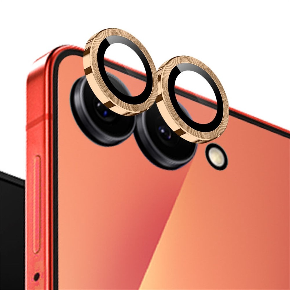 Samsung Galaxy Z Flip 8 camera lens protector – Metalen Ringen – Goud