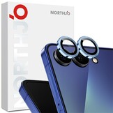 Samsung Galaxy Z Flip 8 camera lens protector – Metalen Ringen – Blauw