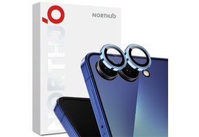 NORTHJO Samsung Galaxy Z Flip 8 camera Lens protector - Metalen ringen - Blauw