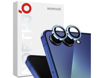 NORTHJO Samsung Galaxy Z Flip 8 camera Lens protector - Metalen ringen - Blauw