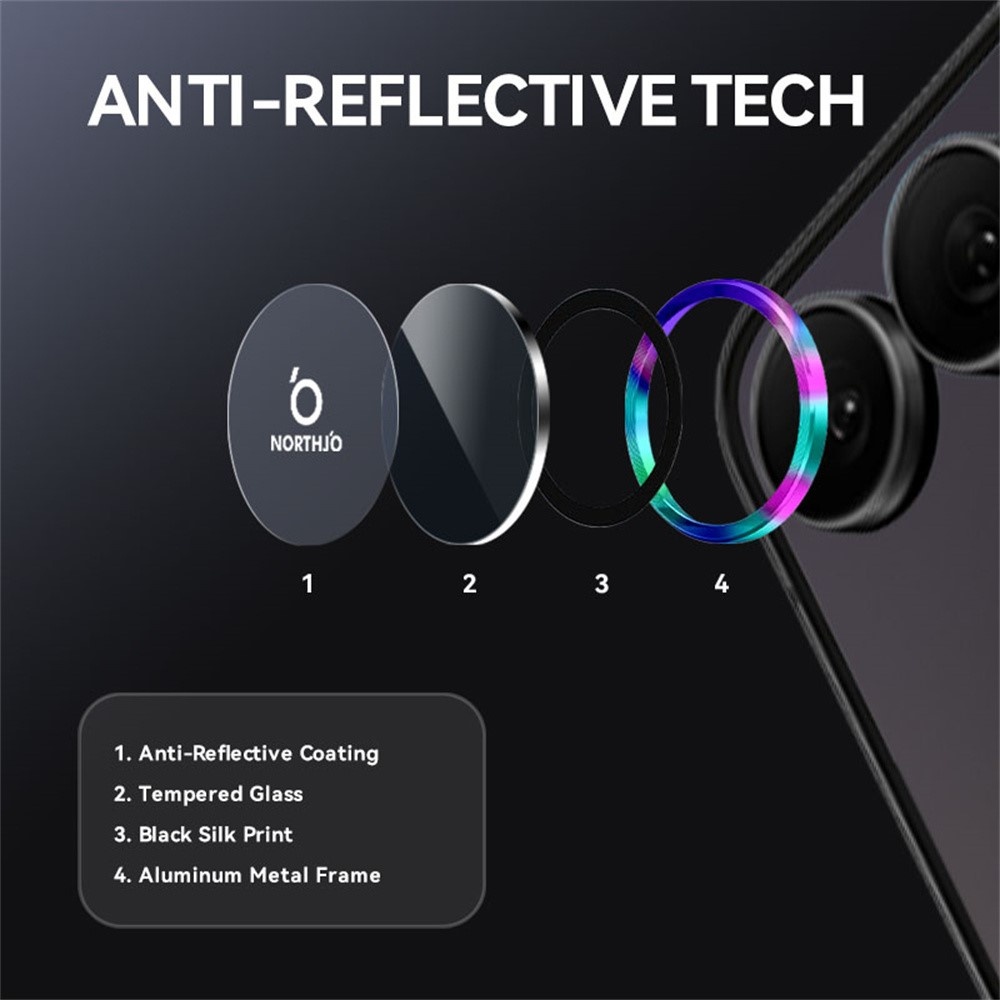 Samsung Galaxy Z Flip 8 camera lens protector – Metalen Ringen – Multi color