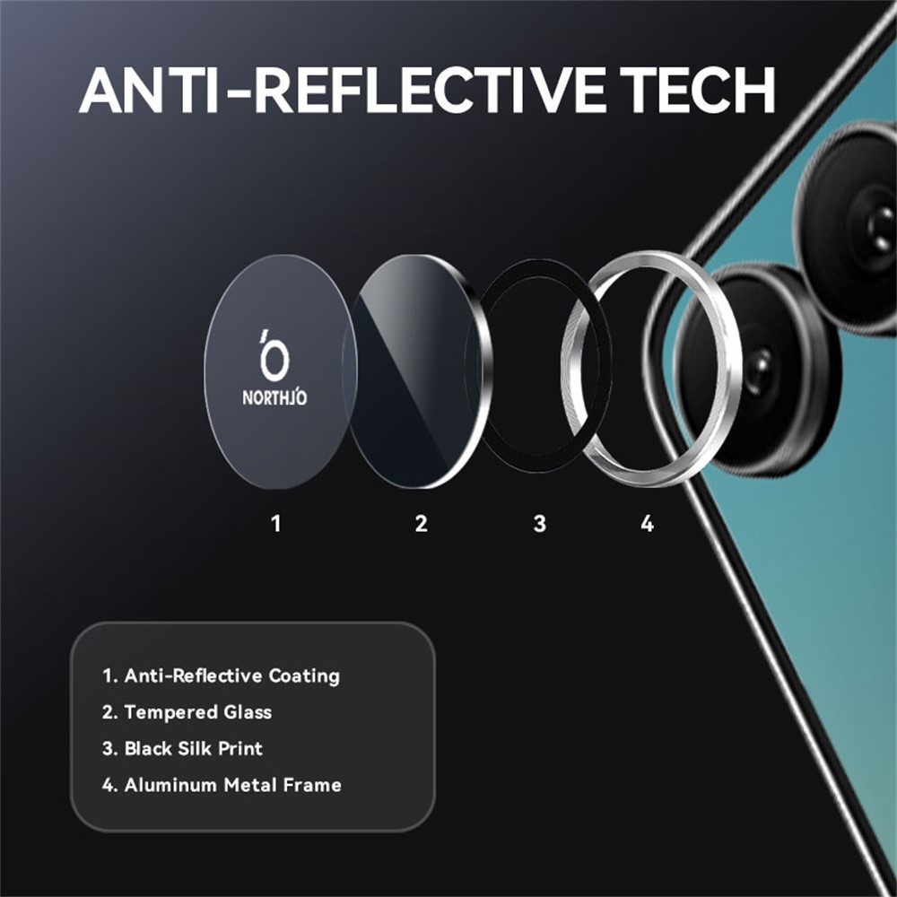 Samsung Galaxy Z Flip 8 camera lens protector – Metalen Ringen – Zilver