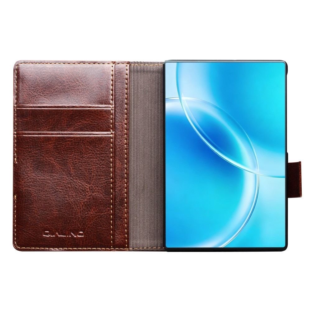 Samsung Galaxy Z Fold 8 leren bookcase hoesje - Donkerbruin