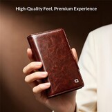 Samsung Galaxy Z Fold 8 leren bookcase hoesje - Donkerbruin