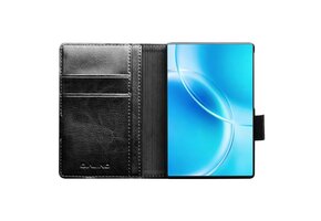 Qialino Samsung Galaxy Z Fold 8 hoesje - Leren bookcase - Zwart