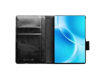 Qialino Samsung Galaxy Z Fold 8 hoesje - Leren bookcase - Zwart