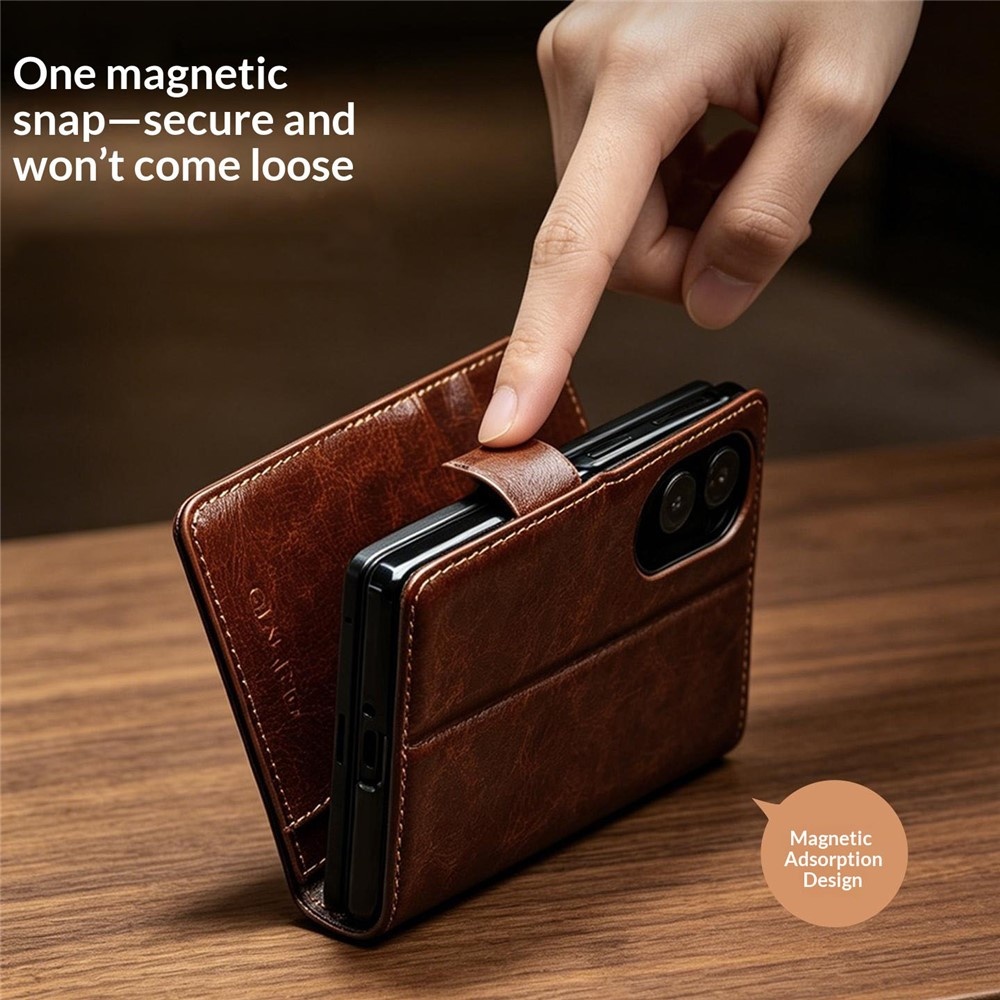 Samsung Galaxy Z Fold 8 leren bookcase hoesje - Zwart