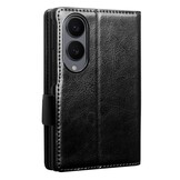 Samsung Galaxy Z Fold 8 leren bookcase hoesje - Zwart