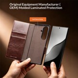 Samsung Galaxy Z Fold 8 Ultra leren bookcase hoesje - Donkerbruin