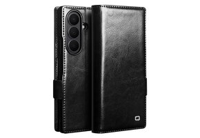 Qialino Samsung Galaxy Z Fold 8 Ultra hoesje - Leren bookcase - Zwart