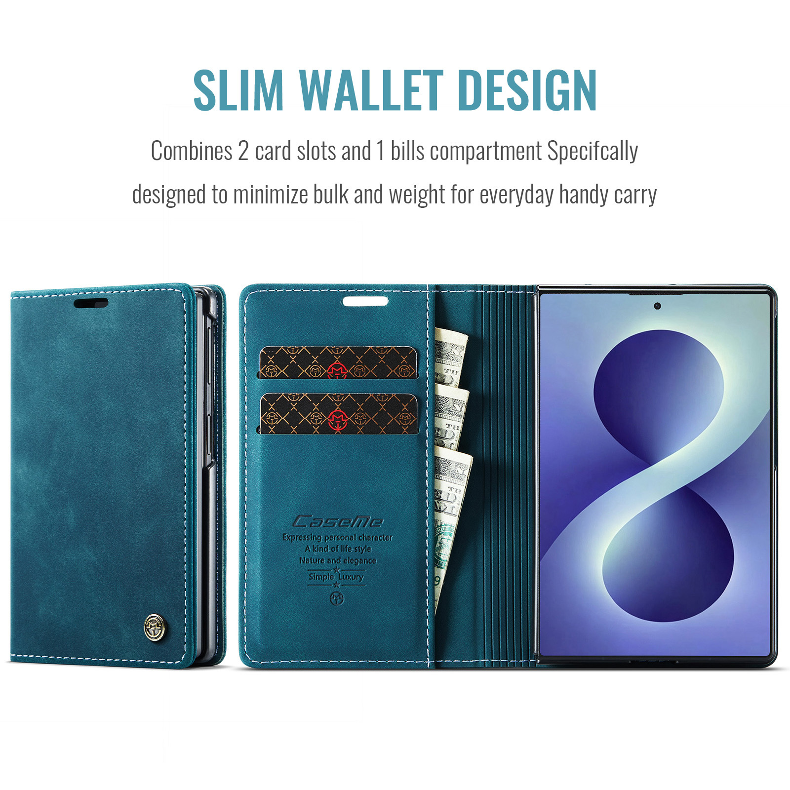Samsung Galaxy Z Fold 8 bookcase stand hoes - Blauw