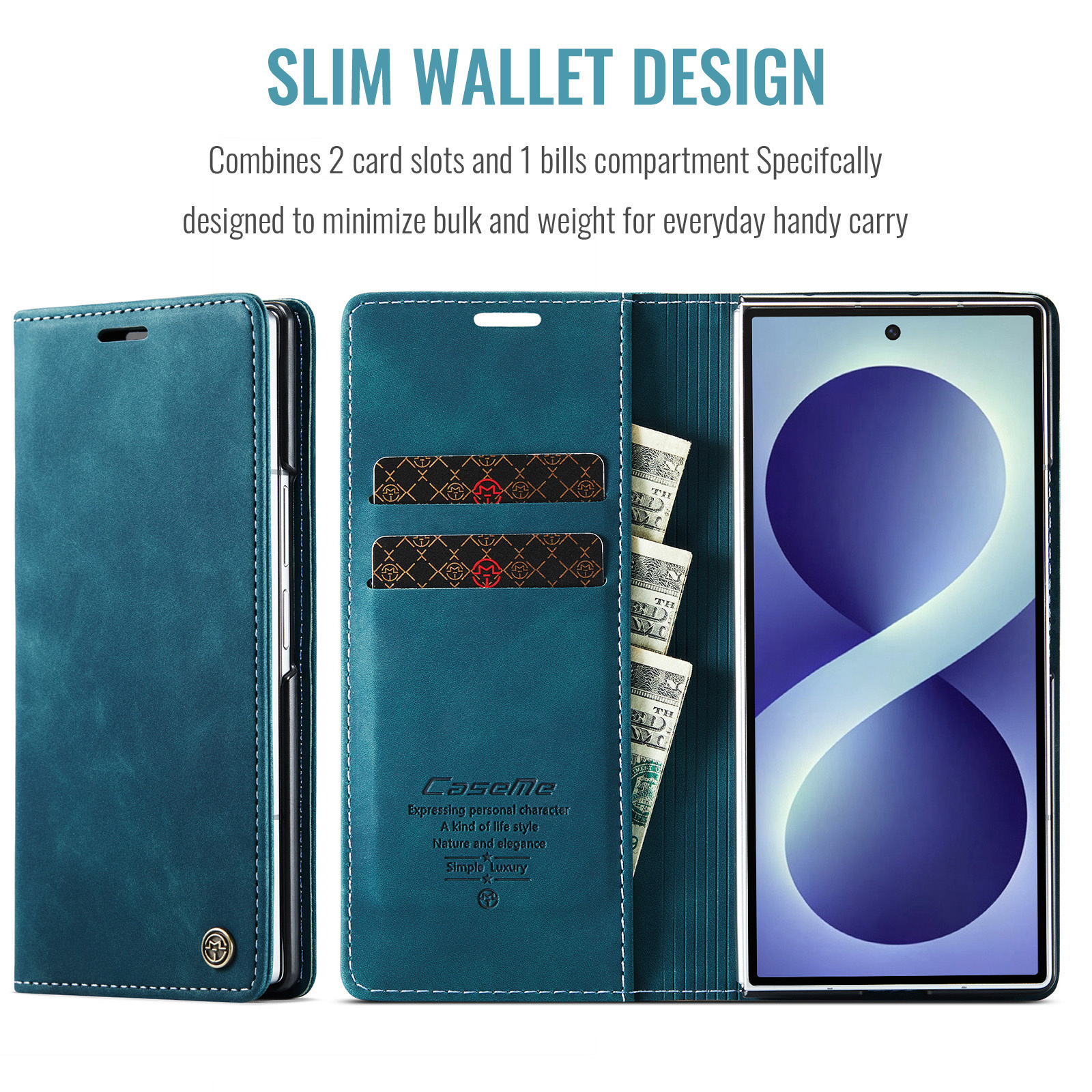 Samsung Galaxy Z Fold 8 Ultra bookcase stand hoes - Blauw