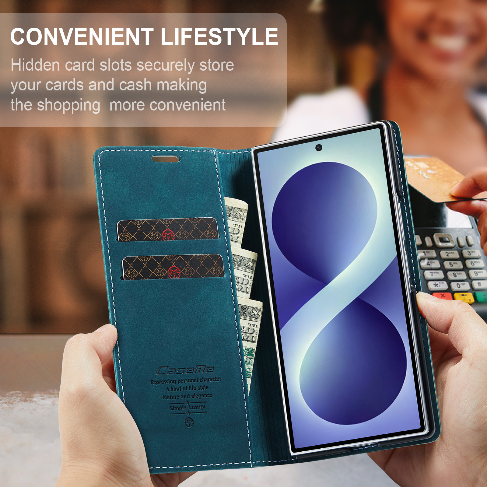 Samsung Galaxy Z Fold 8 Ultra bookcase stand hoes - Blauw