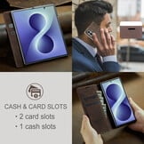 Samsung Galaxy Z Fold 8 Ultra bookcase stand hoes - Coffee