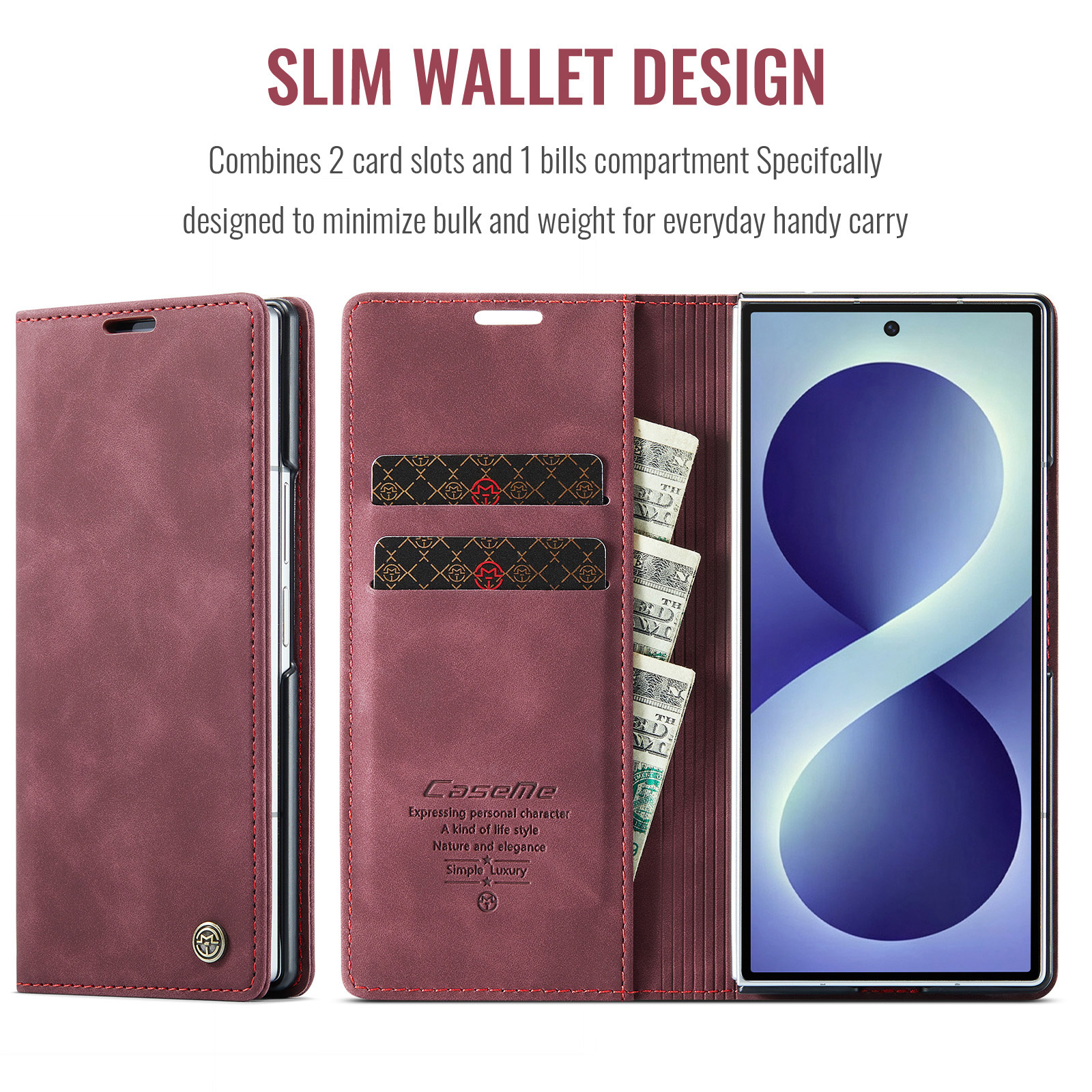 Samsung Galaxy Z Fold 8 Ultra bookcase stand hoes - Rood