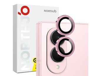NORTHJO Samsung Galaxy Z Fold 8 camera Lens protector - Metalen ringen - Roze