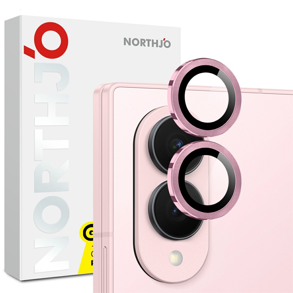 NORTHJO Samsung Galaxy Z Fold 8 camera Lens protector - Metalen ringen - Roze