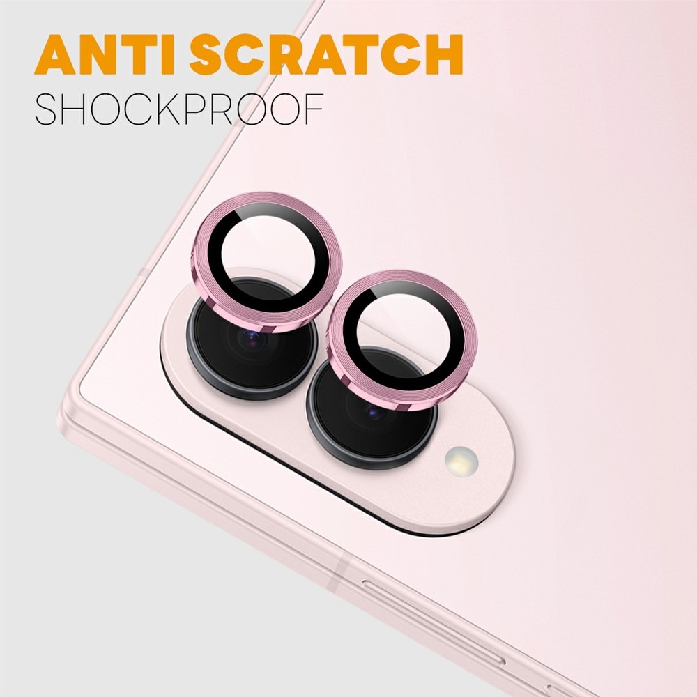 Samsung Galaxy Z Fold 8 camera lens protector – Metalen Ringen – Roze