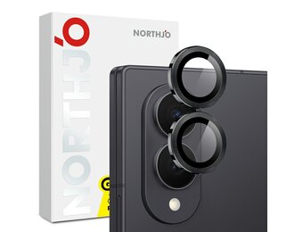 NORTHJO Samsung Galaxy Z Fold 8 camera Lens protector - Metalen ringen - Zwart