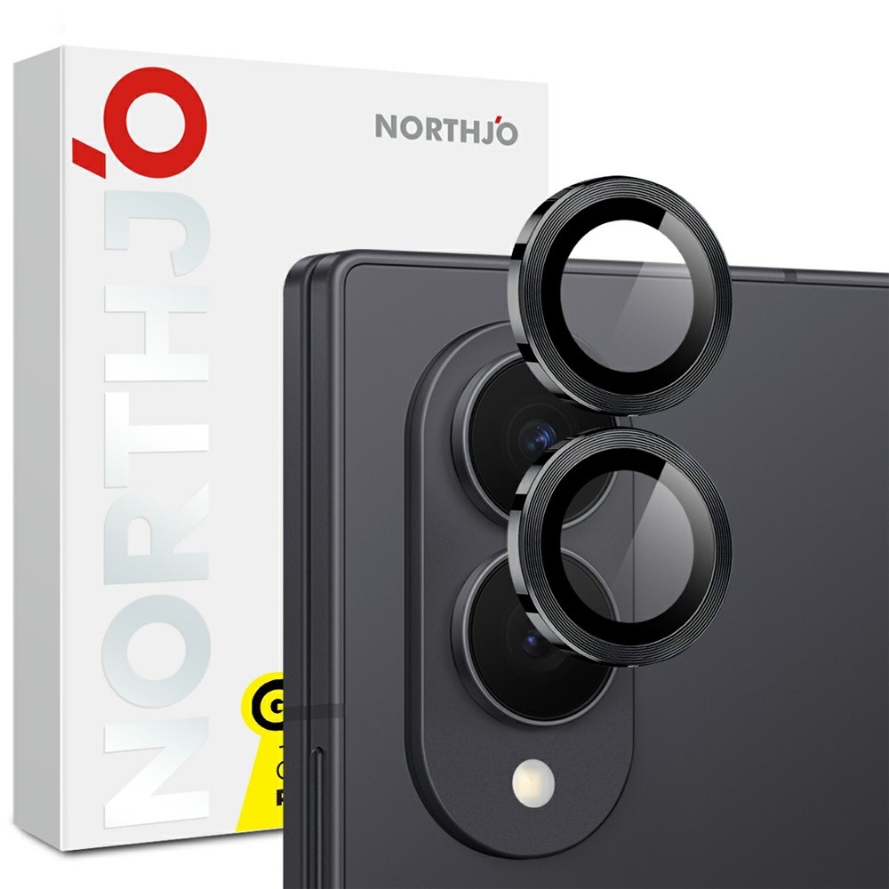 NORTHJO Samsung Galaxy Z Fold 8 camera Lens protector - Metalen ringen - Zwart